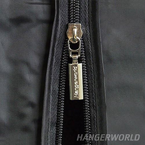 HANGERWORLD 6ft Large Black Clothes Rack Cover with 2 Zippers - Waterproof Nylon, Breathable, Dust Protector for Storage (Garment Rack Cover ONLY) - Image 3