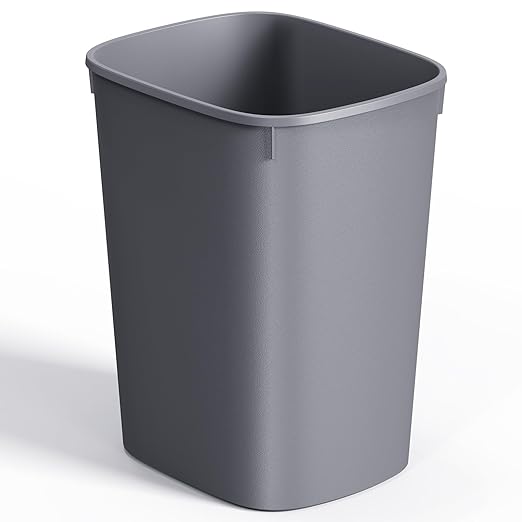 CEROELDA Small Bathroom Trash Can, 2.6 Gallon Slim Mini Garbage Can Small Trash Bin Plastic Waste Basket for Dorm Room, Bedroom, Office, Toilet (Grey)
