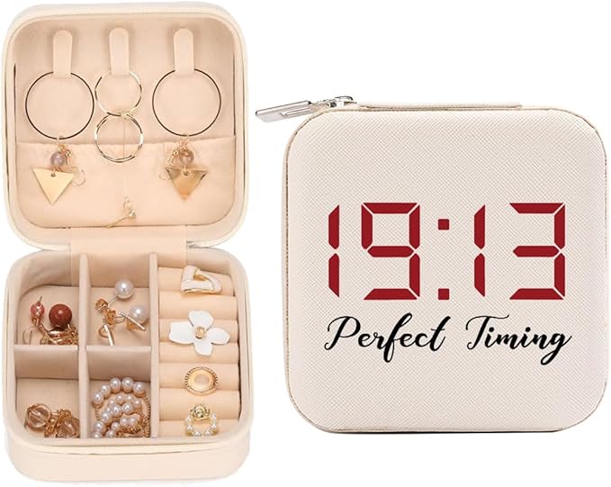 LONGXIN Sorority Gift, DST Travel Jewelry Case Box Organizer, 1913 Sigma Theta Paraphernal Gifts for Women, Sister, Friend, Greek Sorority