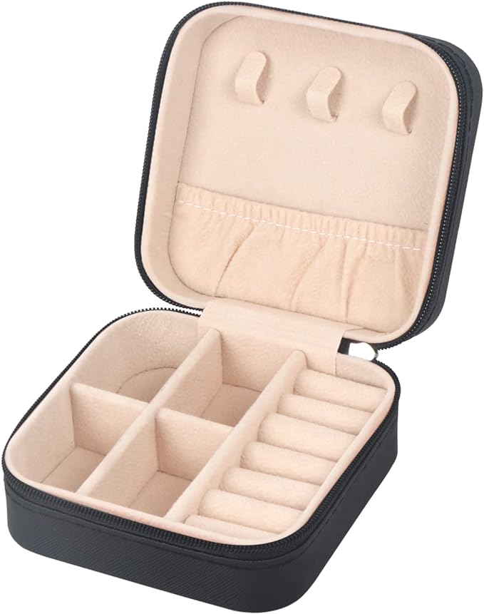 MFXIP Travel Jewelry Case Small Jewelry Box Jewelry Organizer Storage Case Portable PU Leather Mini Jewelry Travel Case for Girls Womens Earring, Necklace, Rings,Bracelets