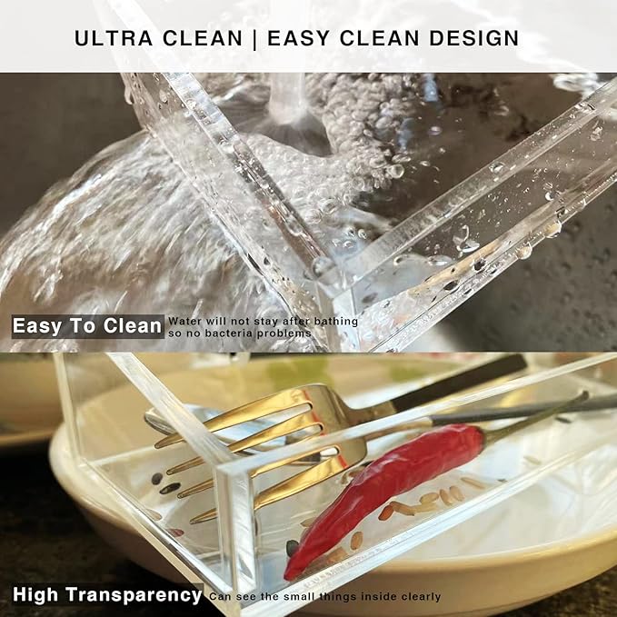 Bakzon Acrylic Shower Shelves 2 Pack, Adhesive Bathroom Shelves No Drill, Clear Acrylic Shower Caddy Wall Mounted Organizer for Inside Shower, Bathroom Storage Shelf