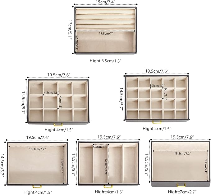 AKOZLIN Large Jewelry Box Organizer Functional with Big Mirror, Leather Jewelry Storage Case for Women Girls Ring Necklace Earring Bracelet Holder Organizer