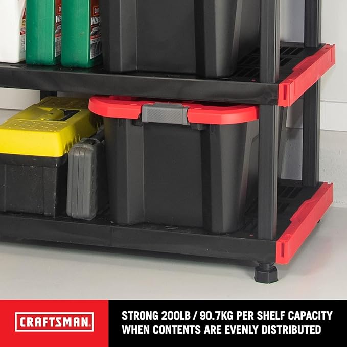 CX Craftsman 5-Tier Highly Durable Storage Rack, 5 Shelves That Support up to 200lbs/shelf, Organization and Storage, Weather-Resistant Design, Easy Assembly, American Made (72.3”H x 40”W x 24”D)