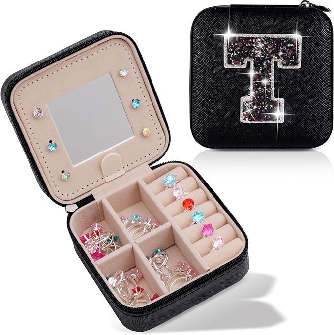 Uygafly Teacher Appreciation Gifts for Women,Teacher Gifts Ideas,Thank You Teacher Gifts from Students Birthday Gifts Teacher Retirement Gifts for Women Teachers Day Gift,Jewelry Case | Black,T