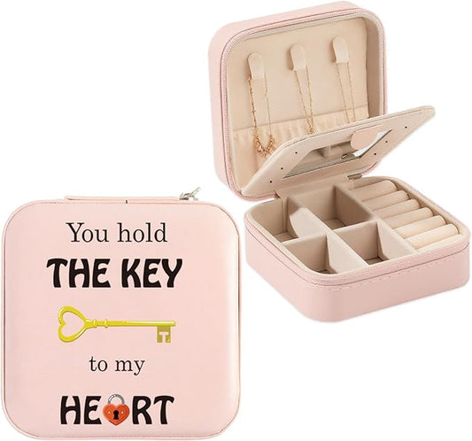 Valentines Day Gifts for Her Wife Girlfriend Christmas Mothers Day Birthday Gift for Girlfriend Wife Romantic I Love You Gift for Her Wedding Anniversary Keepsake for Women Travel Jewelry Box