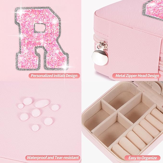Uygafly Personalized Anniversary Wife's Birthday Gifts,Mothers Day Gifts for Women Wife,Wife Gifts from Husband,Cool Birthday Gifts for Wife,Jewelry Case Cute Jewelry Box for Women | Pink,R