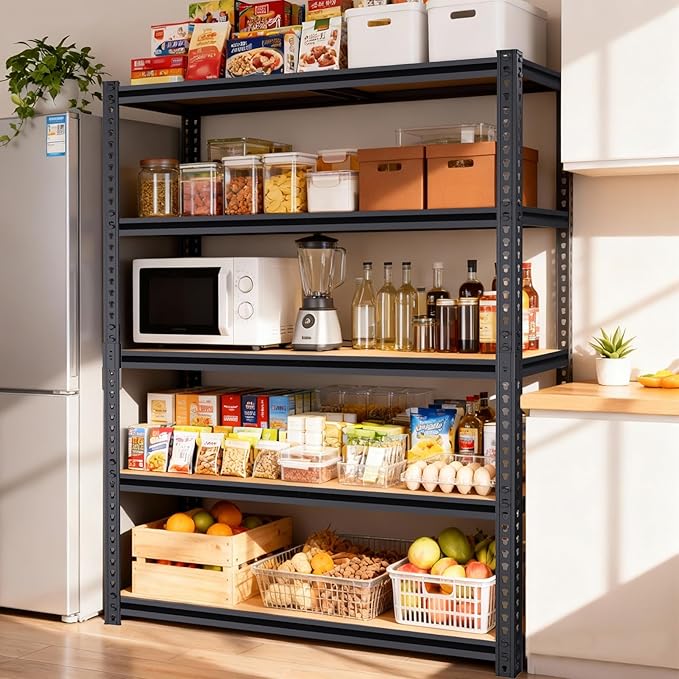 72" H Garage Storage Shelves,Storage Shelves Heavy Duty,2400LBS Metal Shelving Units,Adjustable Garage Shelving Heavy Duty for Garage Storage,Warehouse,16"x35.5"x72