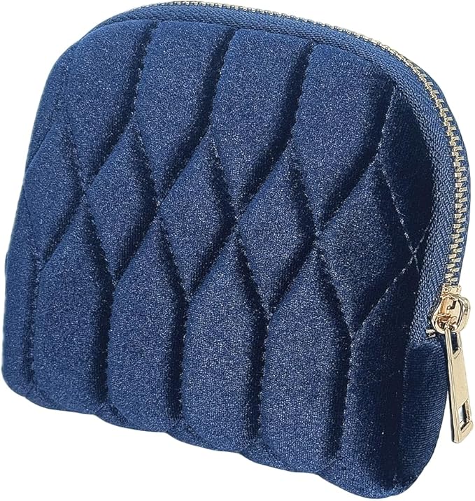 Small Travel Jewelry Case - Jewelry Travel Organizer Bag with for Bracelets, Necklaces, Bangles, Jewelry Organizer Storage Bag Gift for Women Girls,5.1x4.72x1.18 IN- RJB001-Navy