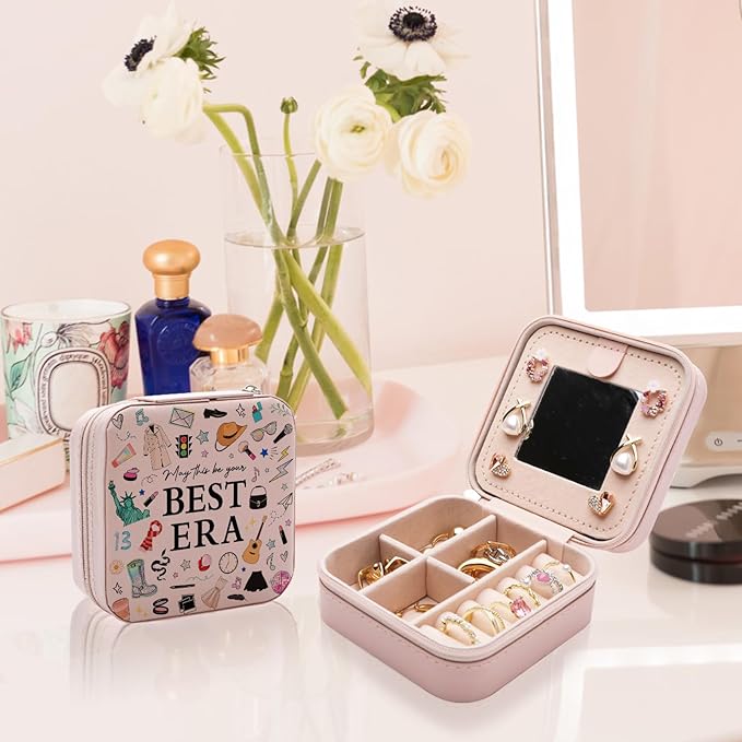 Best Jewelry Box Gift, Inspired Small Jewelry Case for Music Lovers Fans Women, Singer Merch Portable Jewelry Case, In My Best Jewelry Organizer Holder Storage Boxes