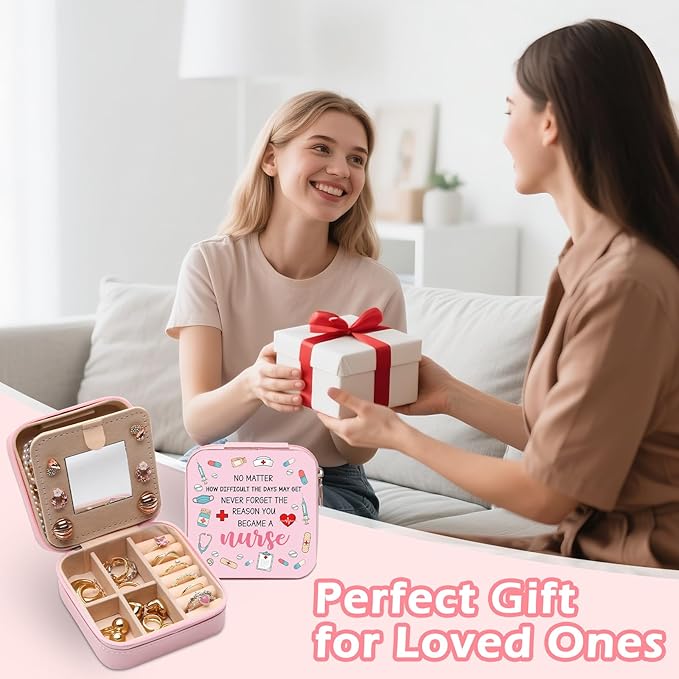 GAOLZIUY Nurse Gifts for Women, Nurse Travel Portable Jewelry Box, Appreciation RN Graduation Nurses Week Christmas Nurse’s Day Gifts for Nursing Student