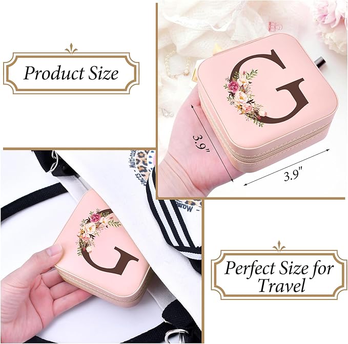 Inngeroo Christmas Stocking Stuffers for Women, Travel Jewelry Case Box Organizer Personalized Gifts, Fashion Travel Essentials Trendy Stuff for Teen Girls