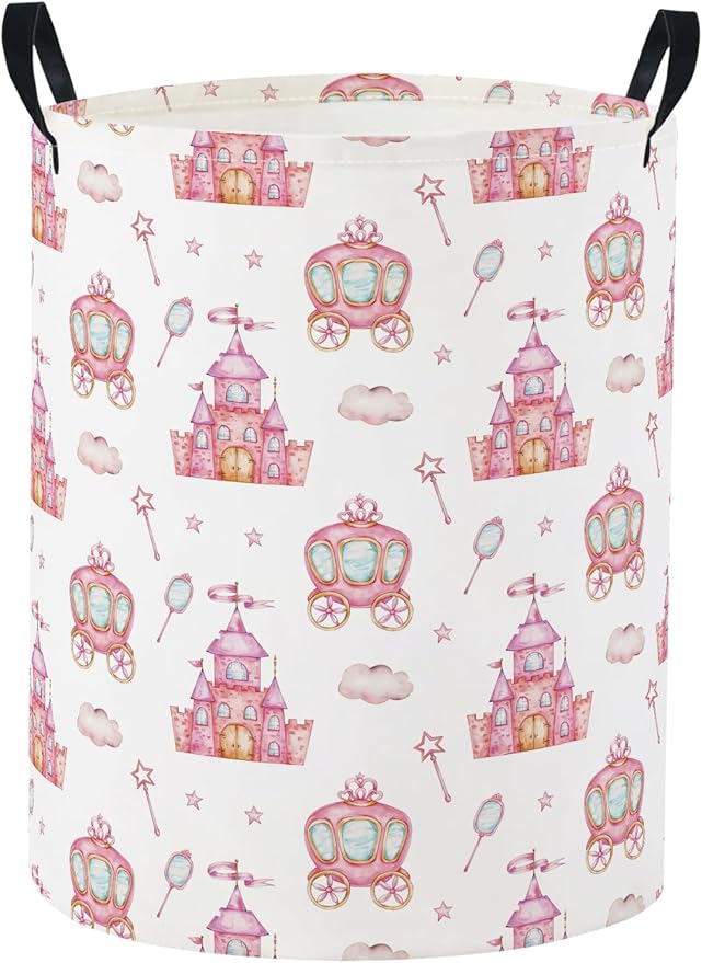 Baby Laundry Basket Baby Nursery Hamper Kids Laundry Basket Toy Storage Bin for Boys Room Decor Gift Baskets for Bedroom Bathroom(Castle)