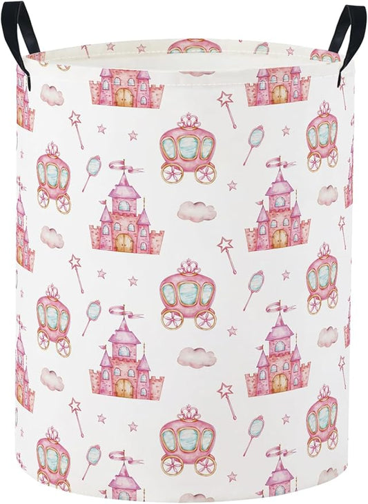 Baby Laundry Basket Baby Nursery Hamper Kids Laundry Basket Toy Storage Bin for Boys Room Decor Gift Baskets for Bedroom Bathroom(Castle)