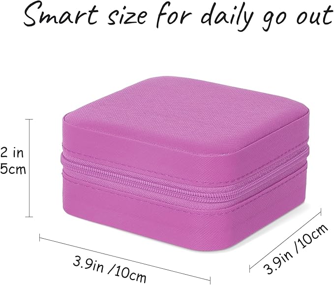 MFXIP Travel Jewelry Case Small Jewelry Box Jewelry Organizer Storage Case Portable PU Leather Mini Jewelry Travel Case for Girls Womens Earring, Necklace, Rings,Bracelets