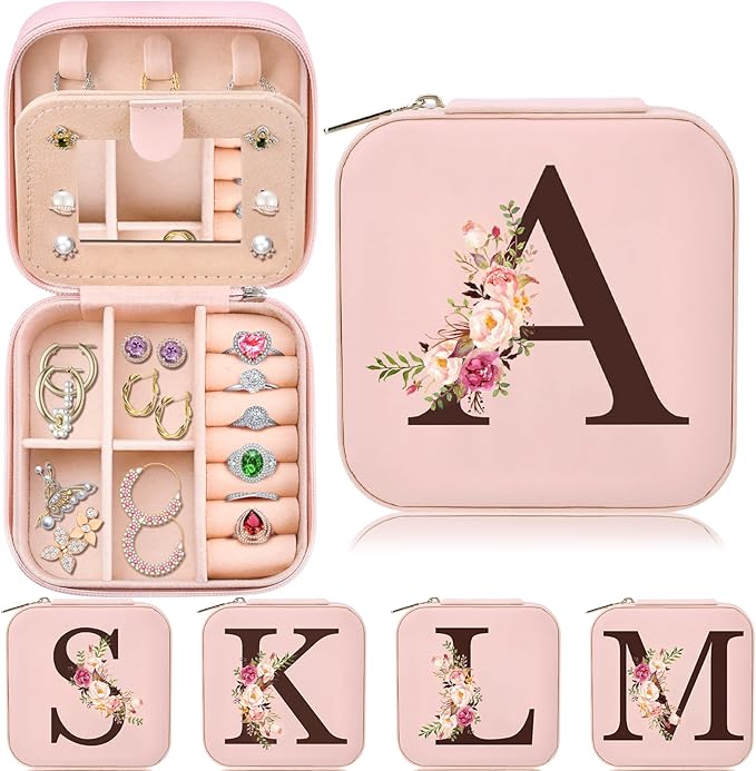 Mothers Day Mom Gifts for Wife Daughter - Stocking Stuffers for Teens Women - Teen Girl Gifts Trendy Stuff Travel Jewelry Box Case Organizer Personalized Christmas Birthday Gift Easter Basket Stuffers