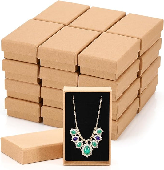 Batiyeer 36 Pcs Cardboard Jewelry Gift Boxes Jewelry Boxes Packaging Small Earring Gift Box with Lids for Necklace Ring Bracelet Party