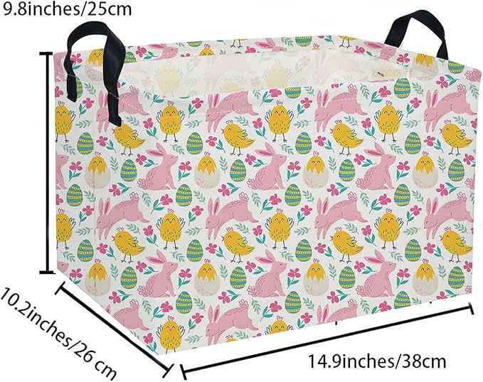 Rectangular Easter Basket Kids Basket Rectangular Cute Storage Bin Organizer Box Room Decor for Home Decor.