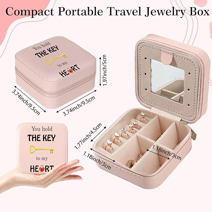 Valentines Day Gifts for Her Wife Girlfriend Christmas Mothers Day Birthday Gift for Girlfriend Wife Romantic I Love You Gift for Her Wedding Anniversary Keepsake for Women Travel Jewelry Box