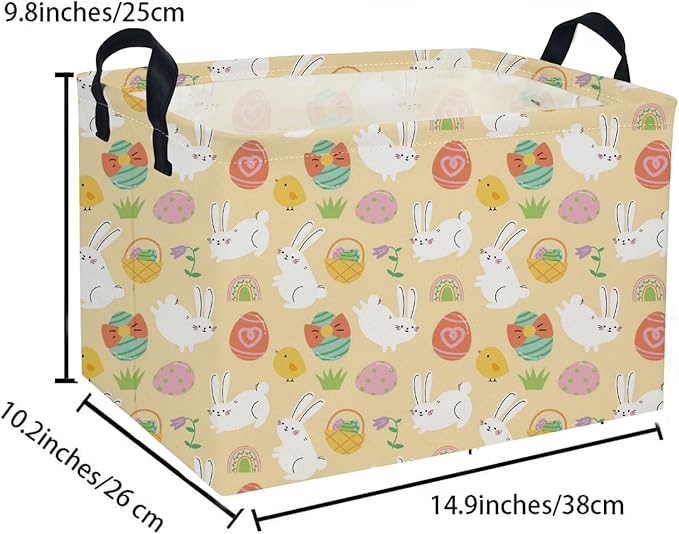 Rectangle Easter Baskets Kids Baskets Cute Storage Bin Organizer Box for Room Decor Gift Basket