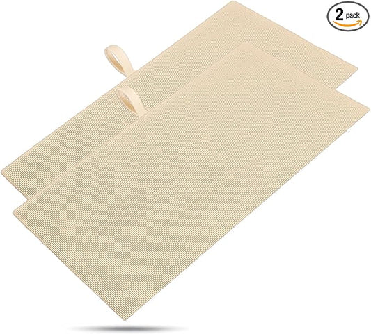 TheDisplayGuys For Your Modern Living 2-Pack Flat Foam Cushion Jewelry Display Pad Inserts - Velvet - Tray/Case Liners - Necklaces, Bracelets, Watches (Beige) by The Display Guys