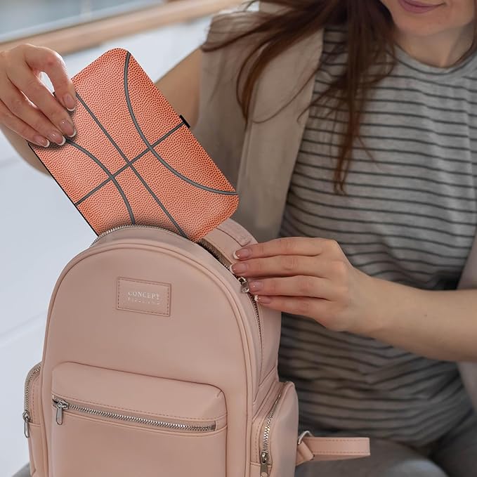Basketball Leather Jewelry Box Portable Small Travel Jewelry Case for Women Men Girls Boys Basketball Jewellery Travel Case Organizer for Ring Necklace Earrings Women Birthday Christmas Gift