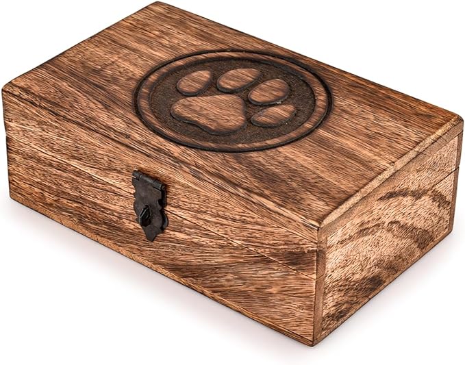 Kaizen Casa Jewellery Box Paw Design-Trinket Box Ladies-Jewellery Multipurpose Treasure Chest Keepsake Organizer Size- 8" x 5" x 3",| Decorative Storage Bin