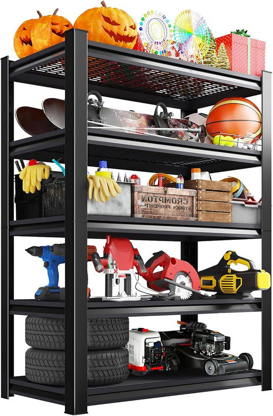Garage Storage Shelves 5-Tier,Garage Storage System Shelves Adjustable,Storage Shelving for Basement,Pantry,Kitchen,Warehouse (1, 72" H x35 W x 16" D)