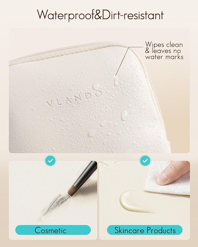 VLANDO Mini Jewelry Travel Case, Mothers Day Gifts for Mom, Jewelry Pouch Bags with Zipper, Velvet Jewelry Organizer Storage Bag for Bracelet Rings Earring Travel Essentials-White