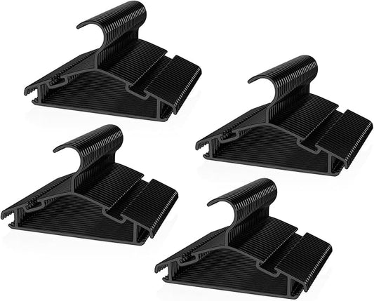 VILICK Kids Plastic Hangers, Baby Clothes Hangers for Closet 100 Packs Non-Slip Toddler Hangers for Infant Child Clothing for Pants Coats Skirts (Black)