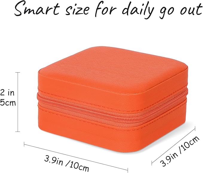 MFXIP Travel Jewelry Case Small Jewelry Box Jewelry Organizer Storage Case Portable PU Leather Mini Jewelry Travel Case for Girls Womens Earring, Necklace, Rings,Bracelets