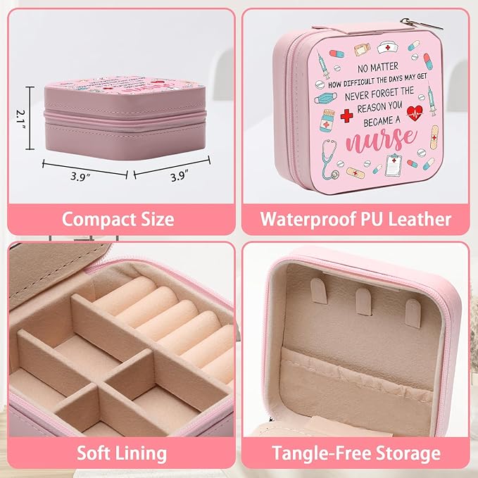 GAOLZIUY Nurse Gifts for Women, Nurse Travel Portable Jewelry Box, Appreciation RN Graduation Nurses Week Christmas Nurse’s Day Gifts for Nursing Student