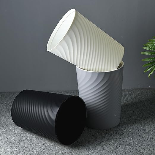 Small Bathroom Trash Can 1.8 Gallon Garbage Can Waste Basket Recycling Bin for Dorm Bedroom Office Kitchen,2 Pack Grey