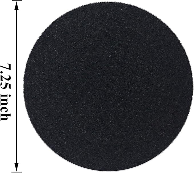 Becozofu 7.25 inch Kitchen Compost Bin Charcoal Filter Replacements, Compost Pail Replacement Carbon Filters, Round, Activated Charcoal, Set of 8