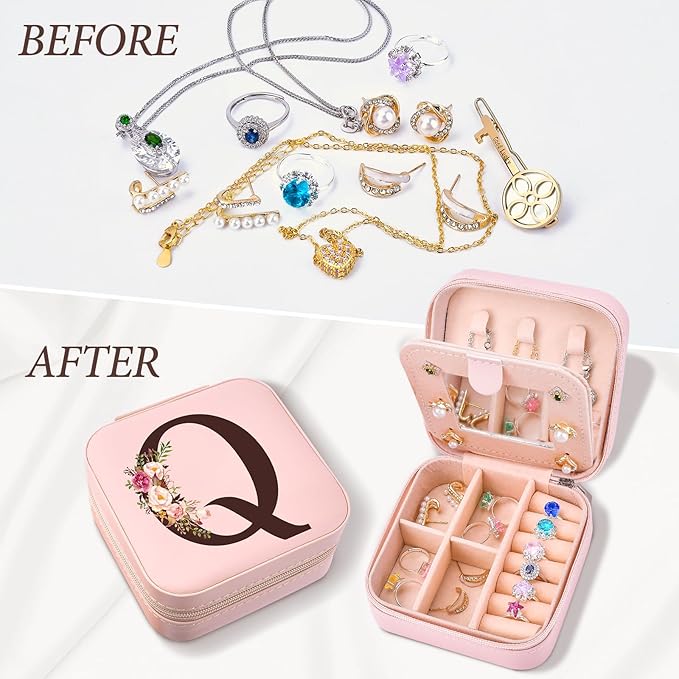 Inngeroo Mothers Day Mom Gifts from Daughter Son, Travel Jewelry Case Box Organizer Personalized Gifts for Mom Wife Women Daughter Friends Sister Grandma Aunt