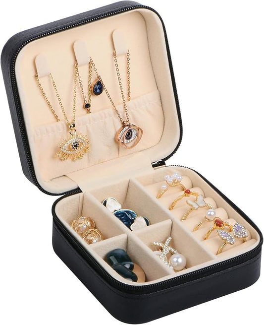 17Dec Small Travel Jewelry Case Organizer,Mini Travel Essentials for Women,Bridesmaid Gifts Birthday Gifts for Women,Small Jewelry Box for Girls 8-12
