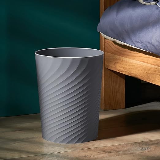 Small Bathroom Trash Can 1.8 Gallon Garbage Can Waste Basket Recycling Bin for Dorm Bedroom Office Kitchen,2 Pack Grey
