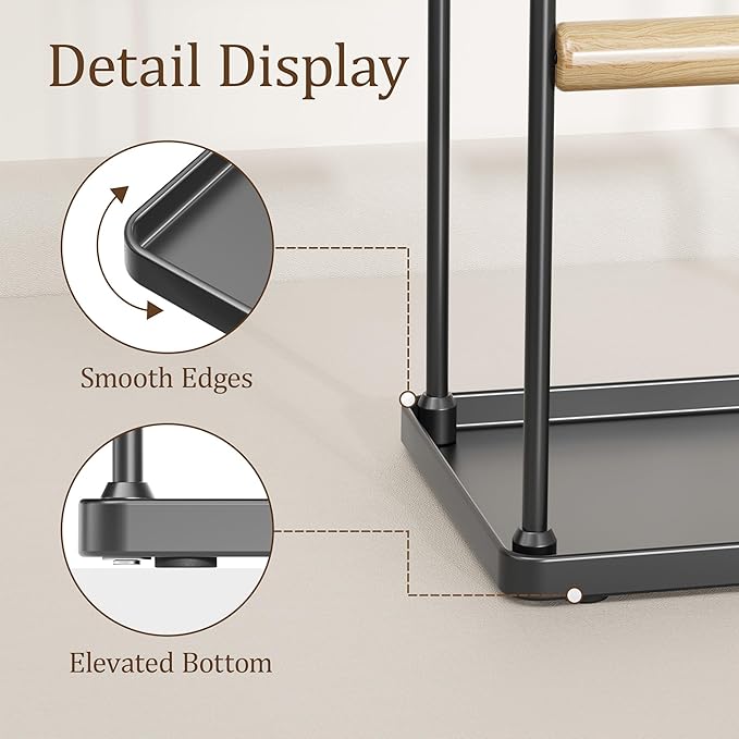 3 Tier Black Jewelry Stand, Necklace Organizer, Earring Holder with 44 Holes and 9 Hooks, for Necklaces, Bracelets, Rings