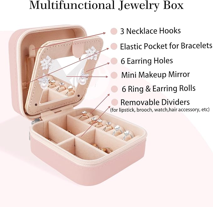 Valentines Day Gifts for Her Wife Girlfriend Christmas Mothers Day Birthday Gift for Girlfriend Wife Romantic I Love You Gift for Her Wedding Anniversary Keepsake for Women Travel Jewelry Box