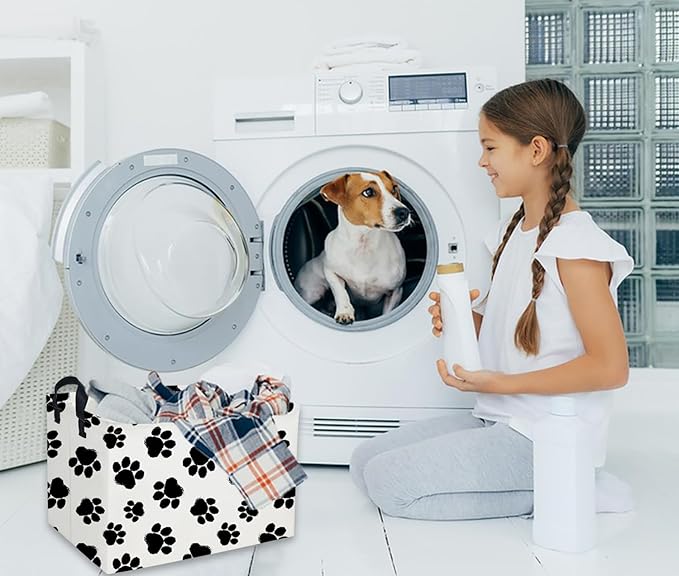 Rectangular Dog Baskets Gift Bins Empty Kids Storage Basket Baby Boy Basket Kids Dog Toy Storage Bin Organizer Box Room Decor for Home(Dog Bins)