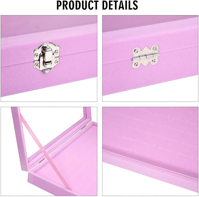 Vicoter Rings Organizer Tray 100 Slot Velvet Rings Earring Storage Box TranSparent Cover Jewelry Store Ring Display Box Jewelry Display Cabinet for Girl Wife Mother.