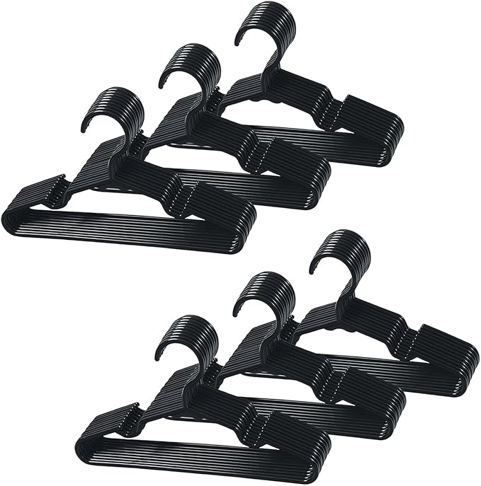 60 pcs Black Baby Nursery Closet Hangers,Non-Slip Laundry Infant Pant Hanger for Newborn Clothes,Ultra-Thin Child Coat Hanger for Girl Boy Toddler Kids