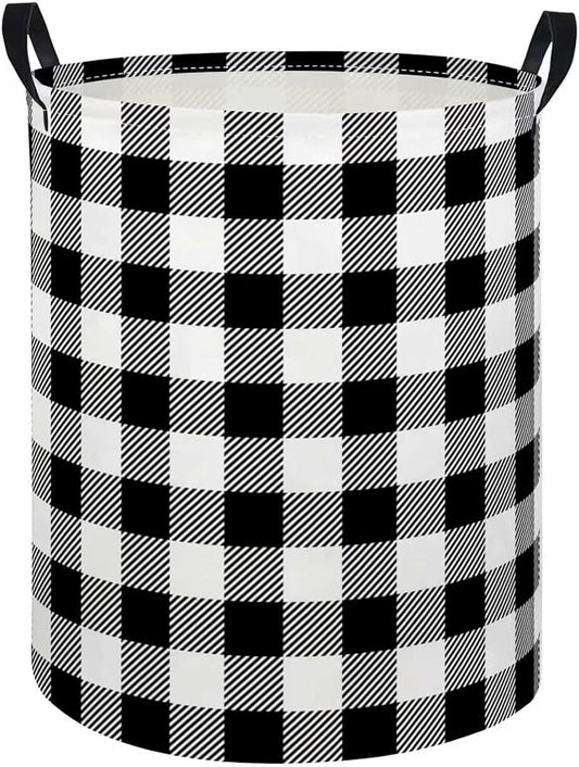 Baby Laundry Hamper kids laundry Basket Waterproof Laundry Bag for Bedroom Toy Clothes Organizer Room Décor(Checkered)