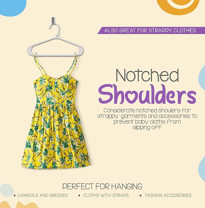 Utopia Home Kids Hangers 60 Pack - 11 Inch Plastic Baby Hangers for Closet - Childrens Hanger for Clothes & Infant Hanger for Closet - Non-Slip Shoulder Grooves, Strap Hooks & Pants Bar (Grey)