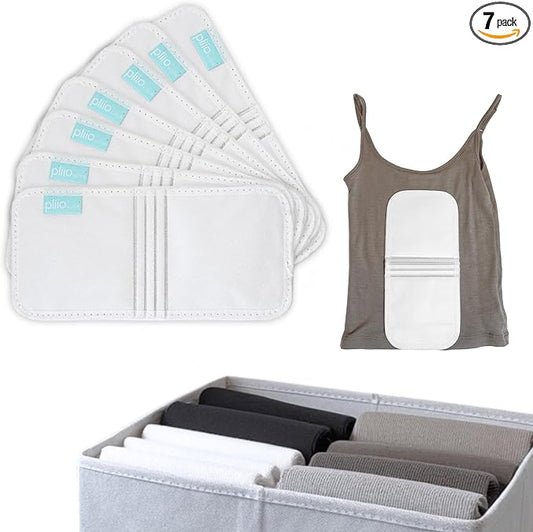 7 Pcs PLIIO Small Filers, Durable Shirt Folder, Space-Saving Closet and Suitcase organizer, Foldable Clothes Organizer, Storage Solution for Home and Travel, Wardrobe Organizer and Clothes Folder