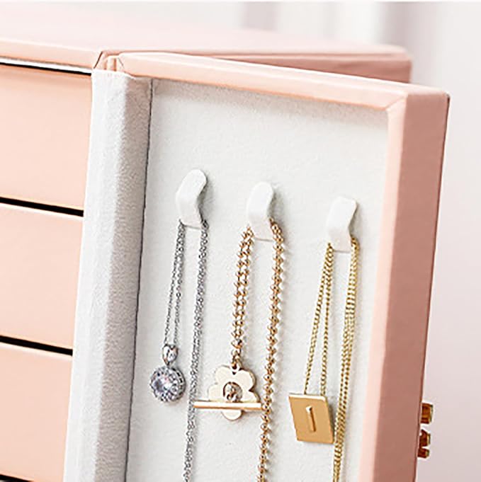 Cute Jewelry Box for Women teen Girls Jewelry Organizer Large Jewelry Organizers and Storage Faux Leather Jewelry Storage Jewlery Box Jewellery Box Joyeros Organizador De Mujer