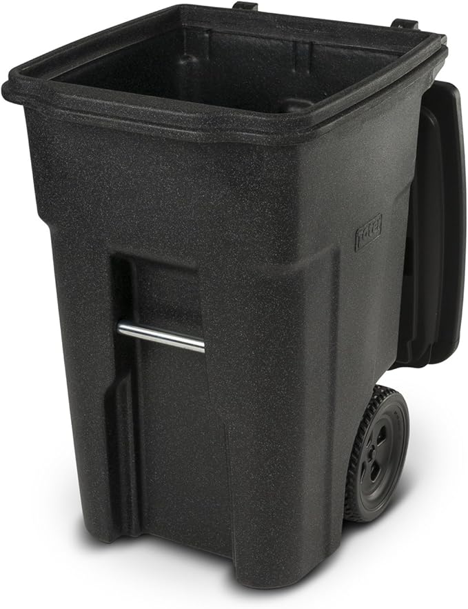 Toter Blackstone Trash Can with Wheels and Attached Lid, 48 Gallon