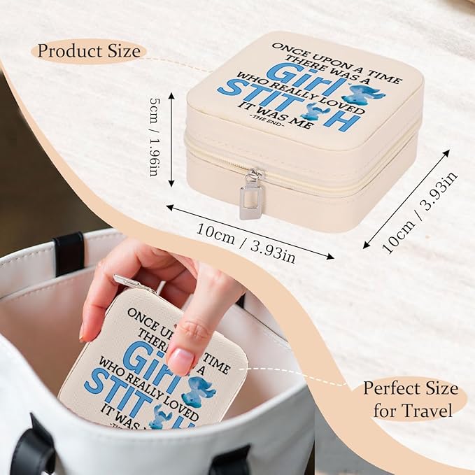 LONGXIN Cartoon Lover Gift, Cute Cartoon Themed Jewelry Case, Small Jewelry Box Organizer