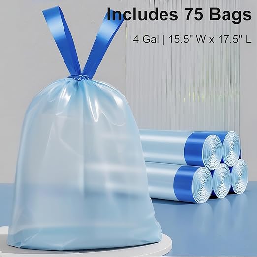 2.3 Gallon Slim Small Bathroom Trash Can with Lid, White Dog Proof Garbage Can with Air-Press Bag Expander & Removable Bucket, Narrow Bathroom Waste Basket for Bedroom, Office, Dorm