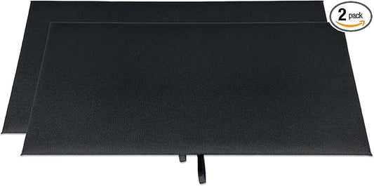 TheDisplayGuys For Your Modern Living 2-Pack Flat Foam Cushion Jewelry Display Pad Inserts - Burlap - Tray/Case Liners - Necklaces, Bracelets, Watches (Black) by The Display Guys