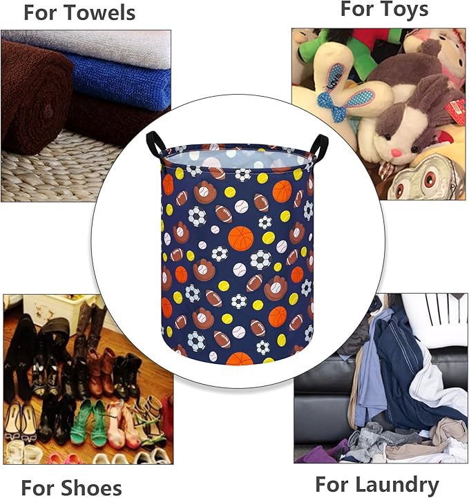 MAIZMZ Kids Hamper Storage Bins Organizer Toy Box Laundry Basket Large Canvas Collapsible Chest for Home/Dorm/Kitchen/Pet/Office/Closet/Shelf/Gift Baskets